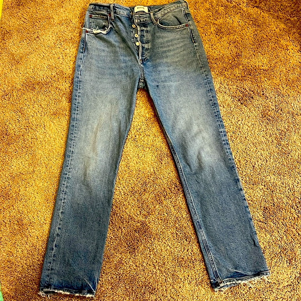 Agolde Riley Long jeans, size 27, inseam 27”